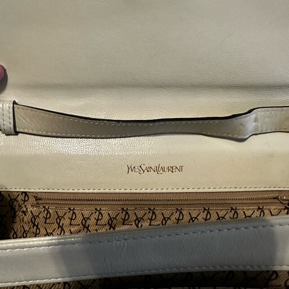 Vintage Yves Saint Laurent White Lizard Shoulder Bag | 1980s | Made in France - Picture 10 of 11